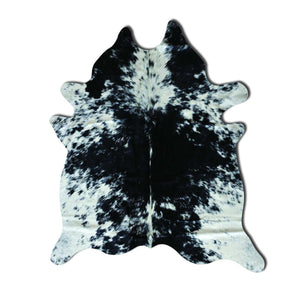 Genuine Cowhide Area Rug 6' X 7' Black and White - Montana Home & Kitchen Co.