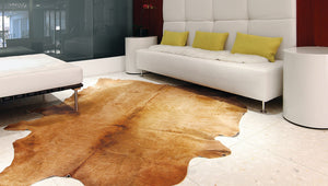 Genuine Cowhide Area Rug 6' X 7' Golden Honey Exotic - Montana Home & Kitchen Co.