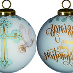 Gold Confirmation Hand Painted Mouth Blown Glass Ornament - Montana Home & Kitchen Co.