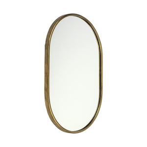 Gold Oval Accent Metal Mirror - Montana Home & Kitchen Co.