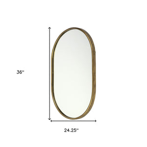 Gold Oval Accent Metal Mirror - Montana Home & Kitchen Co.