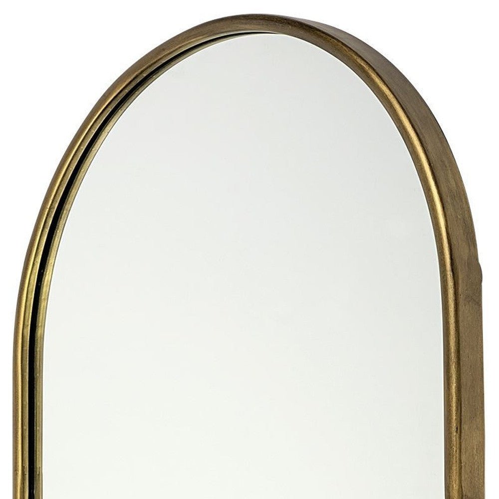 Gold Oval Accent Metal Mirror - Montana Home & Kitchen Co.