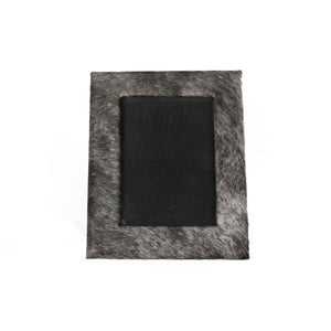 Gray Cowhide Tabletop Picture Frame 4" x 6" - Montana Home & Kitchen Co.