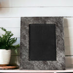 Gray Cowhide Tabletop Picture Frame 4" x 6" - Montana Home & Kitchen Co.