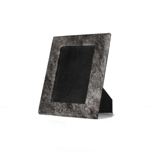 Gray Cowhide Tabletop Picture Frame 4" x 6" - Montana Home & Kitchen Co.