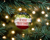 Holly Seas And Greetings Hand Painted Mouth Blown Glass Ornament - Montana Home & Kitchen Co.