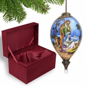 Holy Family Christmas Hand Painted Mouth Blown Glass Ornament - Montana Home & Kitchen Co.