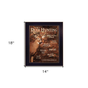 Joy of Hunting deer Black Framed Print Wall Art - Montana Home & Kitchen Co.