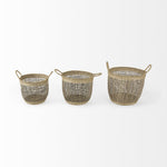 Light Brown Storage Baskets Set Of Three - Montana Home & Kitchen Co.