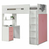 Loft Bed And Desk (Twin /White & Pink) - Montana Home & Kitchen Co.