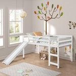 Loft Bed With Slide (Low / White) - Montana Home & Kitchen Co.