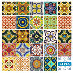 Mediterranean Brights Peel And Stick Removable Tiles 5" X 5" - Montana Home & Kitchen Co.