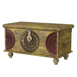 Mesa Carved Wooden Trunk Coffee Table - Montana Home & Kitchen Co.