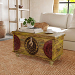 Mesa Carved Wooden Trunk Coffee Table - Montana Home & Kitchen Co.