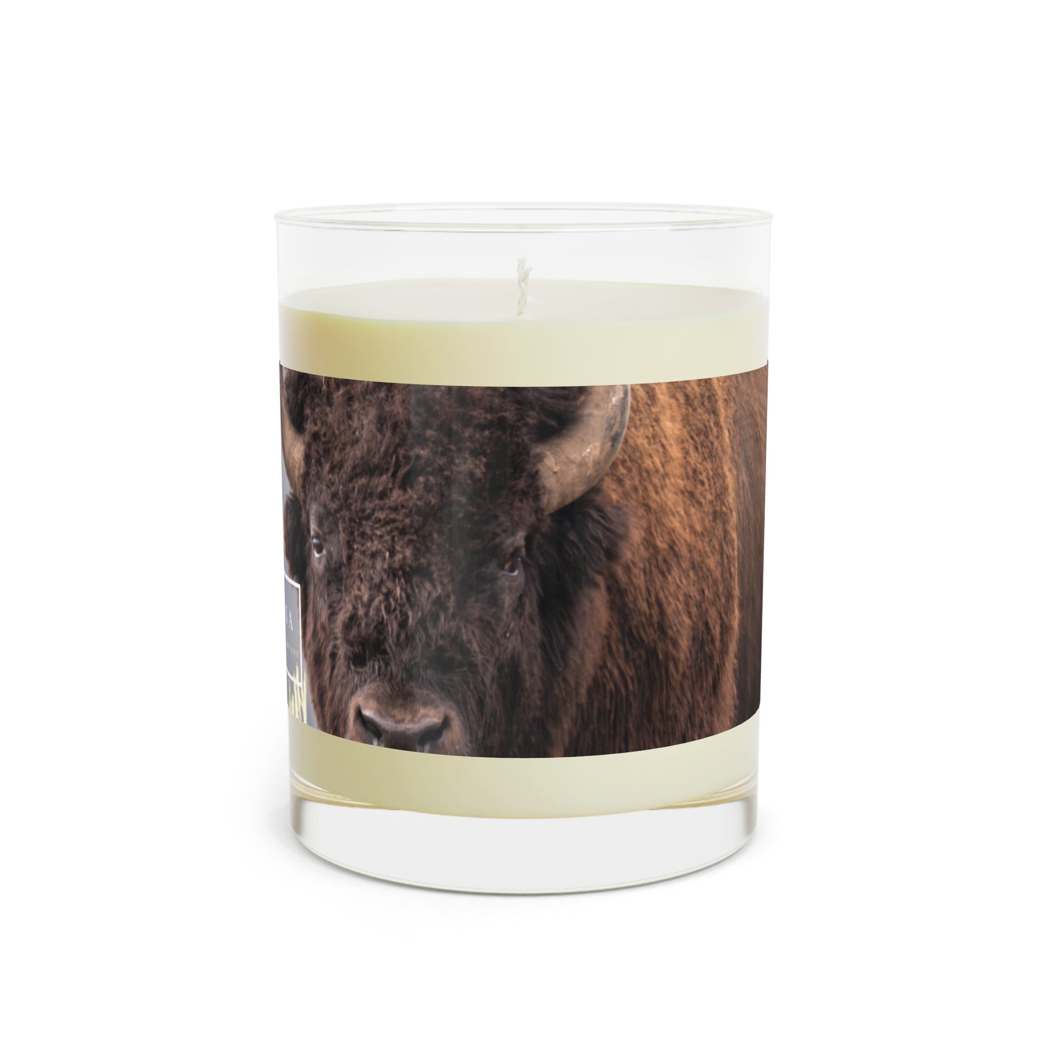 MHKC Bison Design Candle - Full Glass, 11oz (Multiple Scents Available) - Montana Home & Kitchen Co.