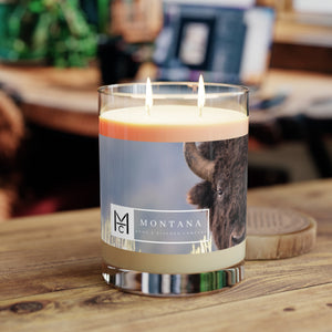 MHKC Bison Design Candle - Full Glass, 11oz (Multiple Scents Available) - Montana Home & Kitchen Co.