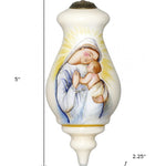 Mother Mary with Baby Hand Painted Mouth Blown Glass Ornament - Montana Home & Kitchen Co.