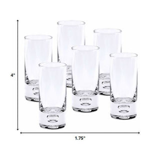 Mouth Blown Crystal 6 Pc Shot Or Vodka Glass Set 3 Oz - Montana Home & Kitchen Co.