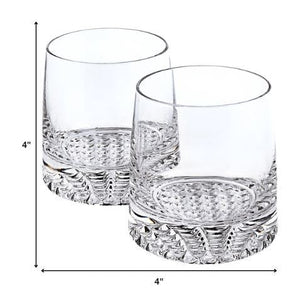 Mouth Blown European Crystal Whiskey Set 4 Pc Rocks Or Dof Set - Montana Home & Kitchen Co.