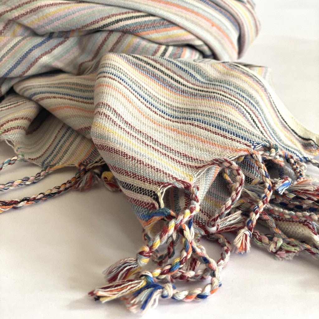 Multi Colored Striped Design Turkish Beach Blanket - Montana Home & Kitchen Co.