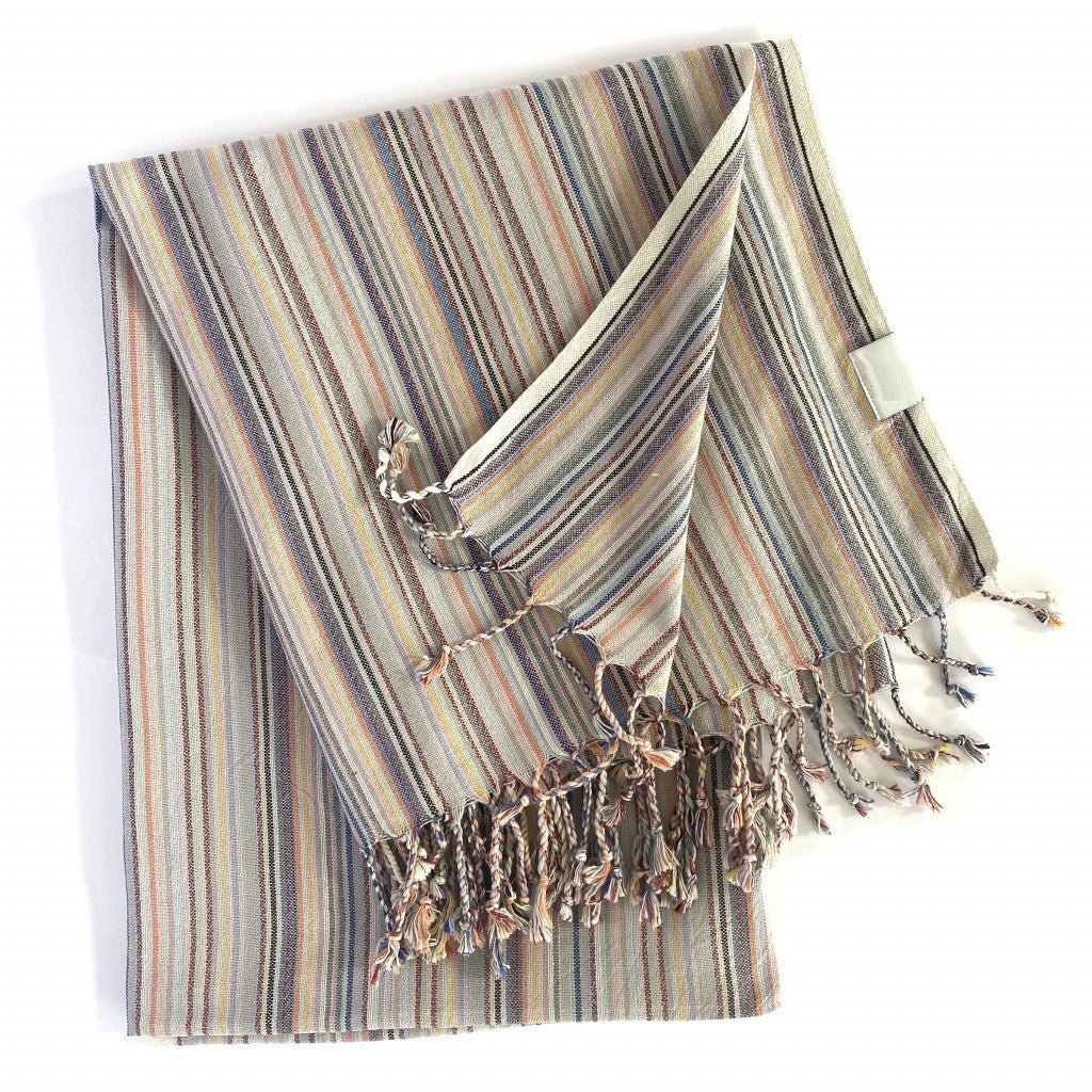 Multi Colored Striped Design Turkish Beach Blanket - Montana Home & Kitchen Co.