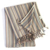 Multi Colored Striped Design Turkish Beach Blanket - Montana Home & Kitchen Co.