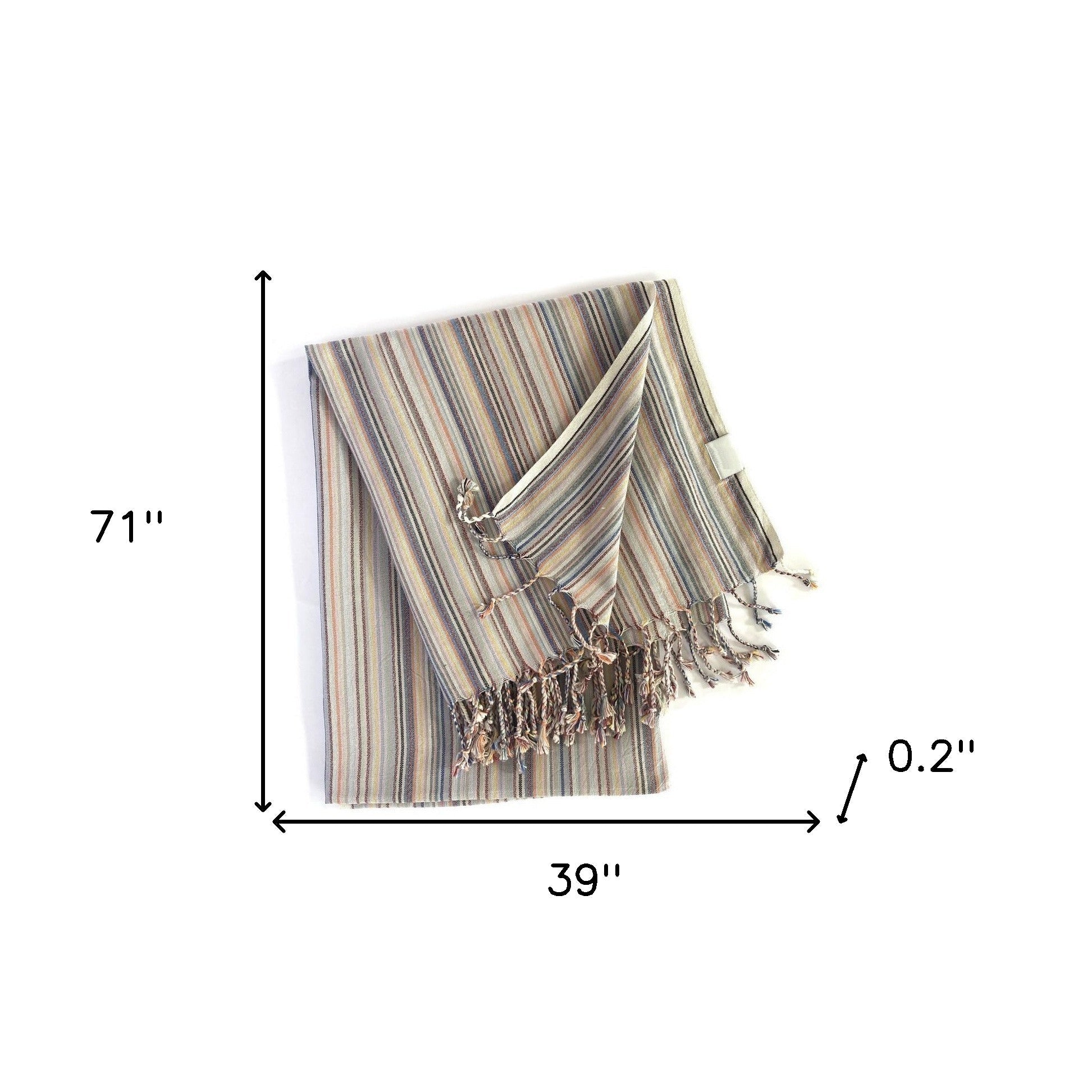 Multi Colored Striped Design Turkish Beach Blanket - Montana Home & Kitchen Co.