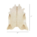 Natural Brindled Cowhide Rug / 6' / Blush - Montana Home & Kitchen Co.