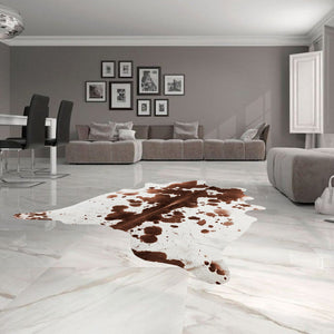 Natural Cowhide Area Rug Brown And White Spotted - Montana Home & Kitchen Co.