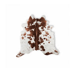 Natural Cowhide Area Rug Brown And White Spotted - Montana Home & Kitchen Co.