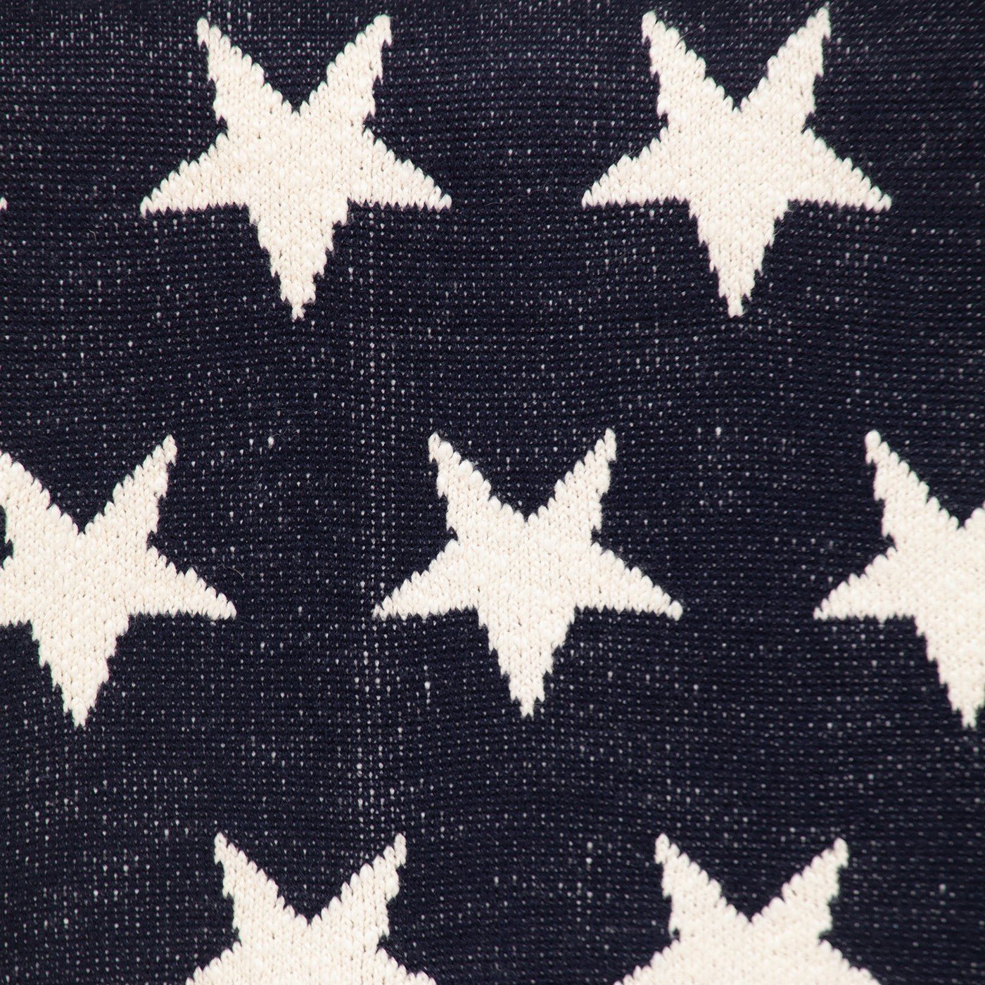 Navy Blue And White Stars Knitted Baby Blanket - Montana Home & Kitchen Co.