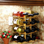 Oceanstar 12 - Bottle Natural Bamboo Wine Rack WR1149 - Montana Home & Kitchen Co.