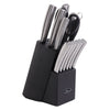 Oster Wellisford 14 Piece Stainless Steel Cutlery Set with Black Rubber Wood Block - Montana Home & Kitchen Co.