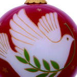 Peace on Earth Dove Hand Painted Mouth Blown Glass Ornament - Montana Home & Kitchen Co.