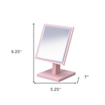 Pink Rectangle Makeup Shaving Tabletop Mirror - Montana Home & Kitchen Co.