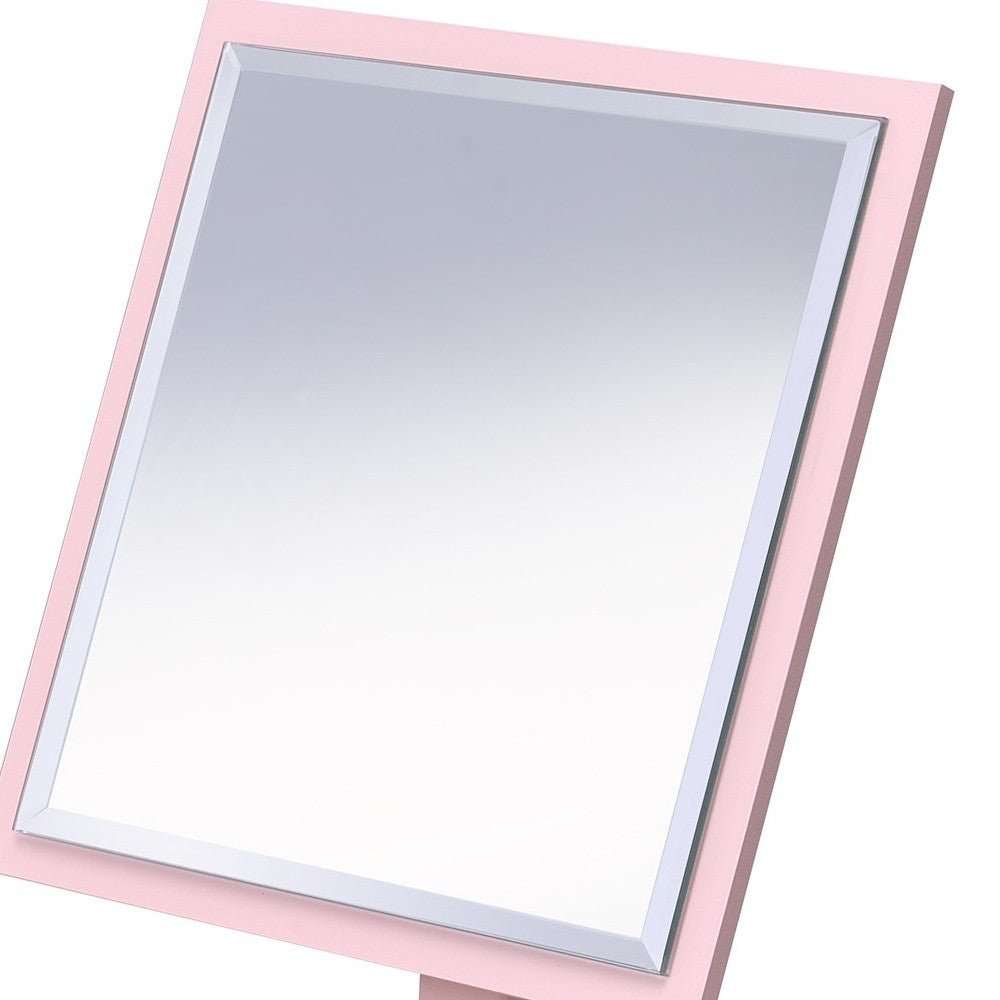 Pink Rectangle Makeup Shaving Tabletop Mirror - Montana Home & Kitchen Co.