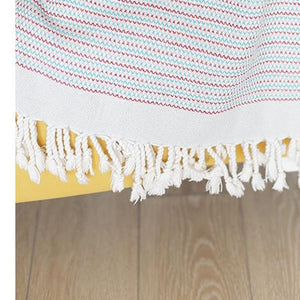 Red And White Checked Turkish Towel Or Throw Blanket - Montana Home & Kitchen Co.