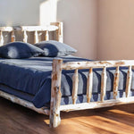 Rustic And Natural Cedar California King Traditional Log Bed (Unfinished) - Montana Home & Kitchen Co.