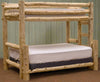 Rustic And Natural Cedar Single Ladder Right Log Bunk Bed - Montana Home & Kitchen Co.