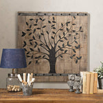 Rustic Brown Barn Door Tree of Life Wall Art - Montana Home & Kitchen Co.