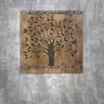 Rustic Brown Barn Door Tree of Life Wall Art - Montana Home & Kitchen Co.