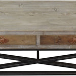 Rustic Handcrafted Natural Wood and Iron Coffee Table - Montana Home & Kitchen Co.