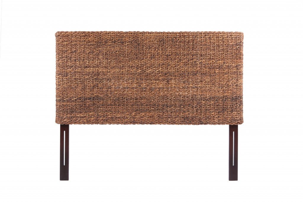 Rustic Woven Banana Leaf Headboard Straight King Size - Montana Home & Kitchen Co.