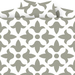 Sage Gray Fleur Removable Peel And Stick Tiles 4" X 4" - Montana Home & Kitchen Co.