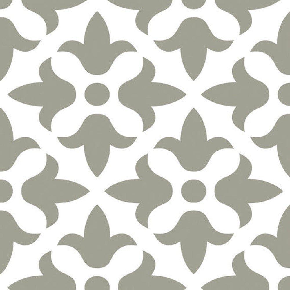 Sage Gray Fleur Removable Peel And Stick Tiles 4" X 4" - Montana Home & Kitchen Co.