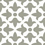 Sage Gray Fleur Removable Peel And Stick Tiles 4" X 4" - Montana Home & Kitchen Co.