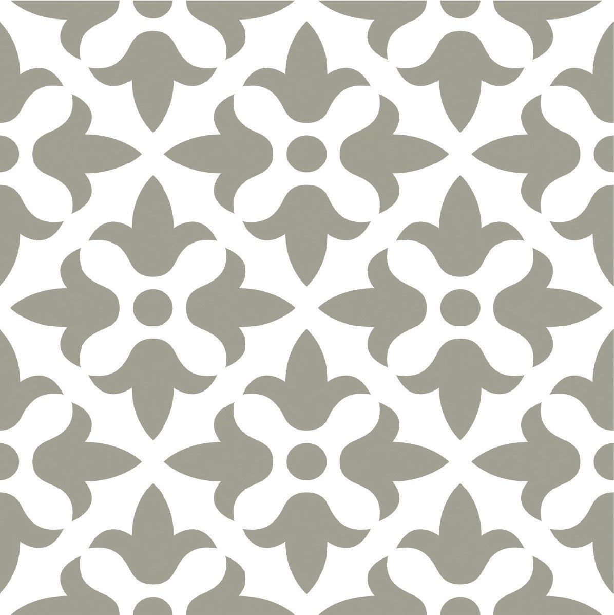 Sage Gray Fleur Removable Peel And Stick Tiles 4" X 4" - Montana Home & Kitchen Co.