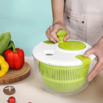 Salad Spinner & Washer - Plastic Dehydrator with Strainer & Easy Turn Handle - Efficient Kitchen Tool - Montana Home & Kitchen Co.