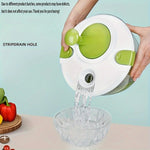 Salad Spinner & Washer - Plastic Dehydrator with Strainer & Easy Turn Handle - Efficient Kitchen Tool - Montana Home & Kitchen Co.