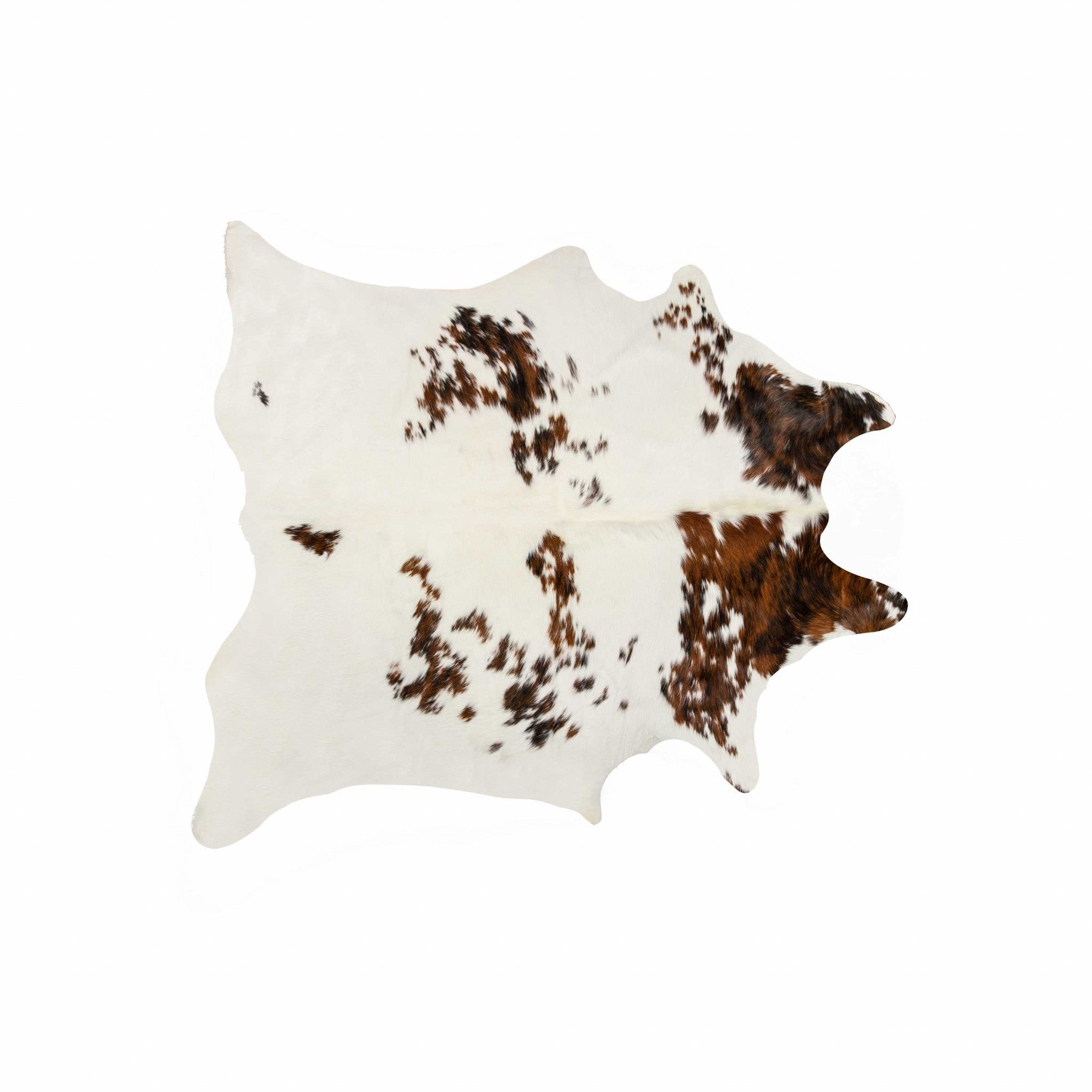 Salt & Pepper Cowhide Rug - Chocolate & White 72" X 84" - Montana Home & Kitchen Co.